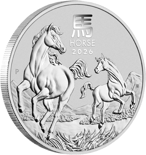 1 oz Година на Коня 2026 (Lunar III) Австралия сребърна монета (3)