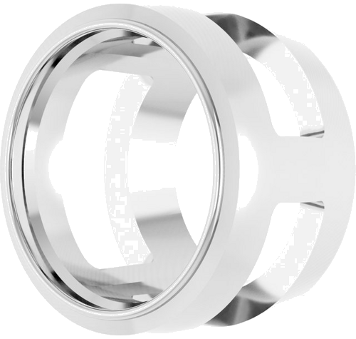 Platinum 6.5 mm Round Slide Pendant Mounting (2)