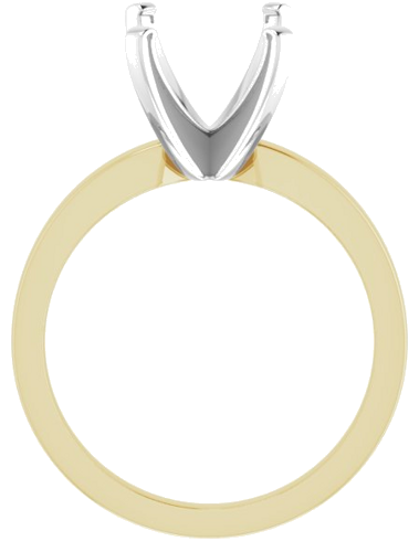 Sužadėtuvių Žiedas „Solitaire“ 585 Baltojo Ir Geltonojo Aukso Emerald 10mm x 8mm (2)