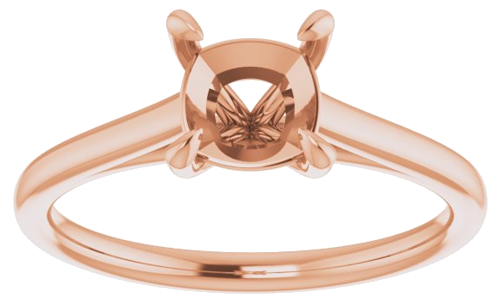 Sužadėtuvių Žiedas „Solitaire“ 585 Rožinis Aukso Cushion 6mm (3)