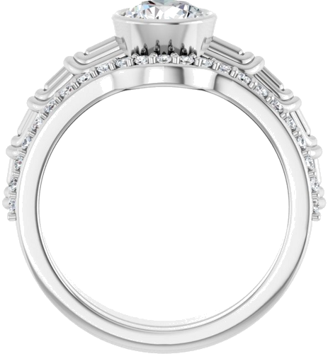 14K White 6.5 mm Round Solitaire Engagement Ring Mounting (7)