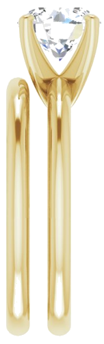 18K Yellow  7.4 mm Round Solitaire Engagement Ring Mounting (9)