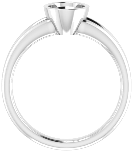 Sužadėtuvių Žiedas „Bezel-Set Solitaire“ 925 Sidabro Oval 8mm x 6mm (2)