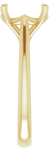 14K Yellow 9 mm Cushion Solitaire Engagement Ring Mounting (4)