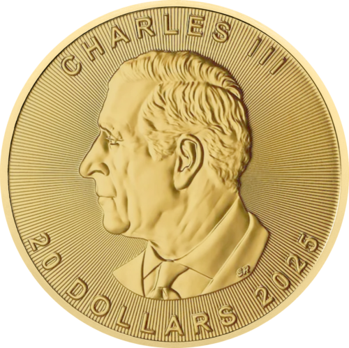 1/2 oz Кленовый лист 2025 Канада Золотая монета (2)