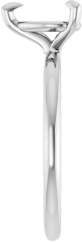 14K White  8x6 mm Pear Solitaire Engagement Ring Mounting (4)