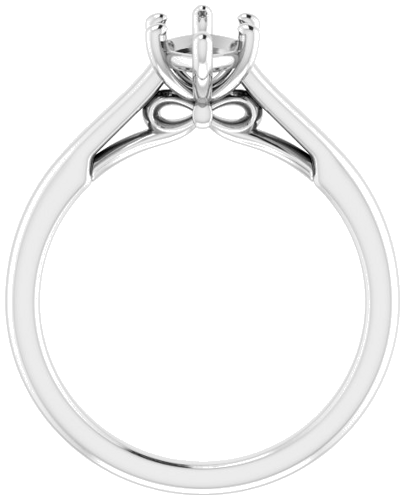 14K White  10x5 mm Marquise Solitaire Engagement Ring Mounting (2)