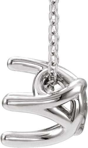 Pakabukas „Solitaire“ 585 Baltojo Aukso Round 6mm (2)