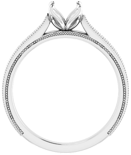 Platinum  6 mm Round Solitaire Engagement Ring Mounting (2)