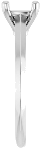 14K White 6 mm Cushion Solitaire Engagement Ring Mounting (4)