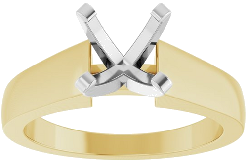 Sužadėtuvių Žiedas „Solitaire“ 585 Baltojo Ir Geltonojo Aukso Round 7.4mm (3)