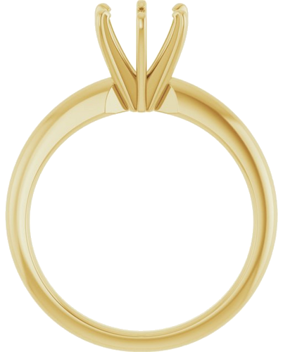 Sužadėtuvių Žiedas „Solitaire“ 585 Geltonojo Aukso Round 6mm x 6.6mm (2)