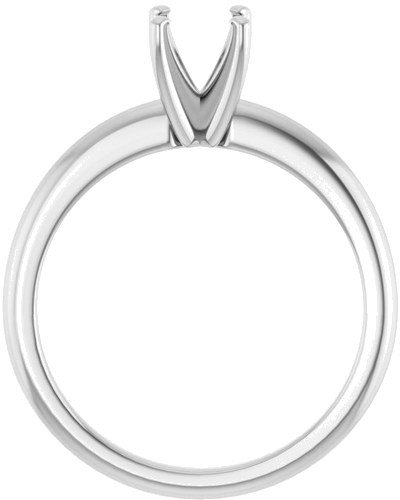 14K White  5.8 mm Round Solitaire Engagement Ring Mounting (2)