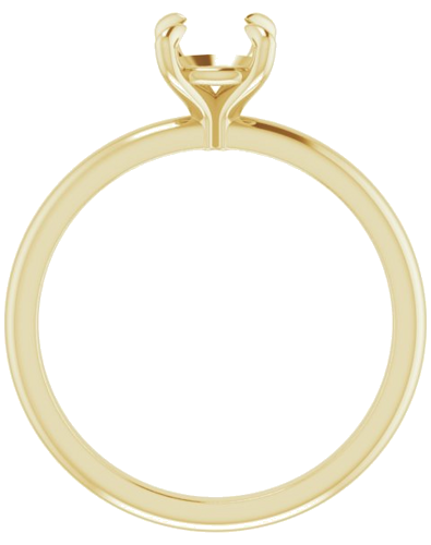 10K Yellow  6 mm Round Solitaire Engagement Ring Mounting (2)