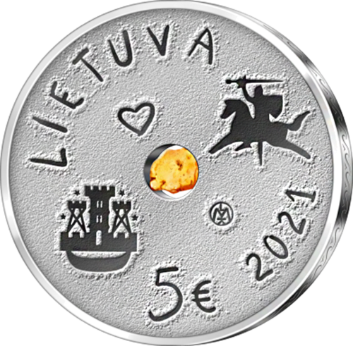 2021 Литовски морски фестивал - сребърна монета от 5 евро (2)
