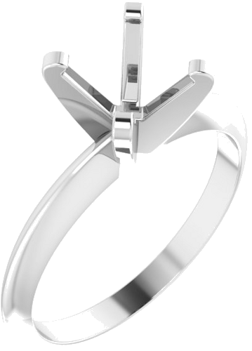 Sužadėtuvių Žiedas „Solitaire“ 585 Baltojo Aukso Round 7mm (1)