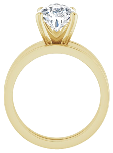 14K Yellow 12x8 mm Pear Solitaire Engagement Ring Mounting (7)