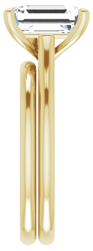 14K Yellow 9x7 mm Emerald Solitaire Engagement Ring Mounting (9)