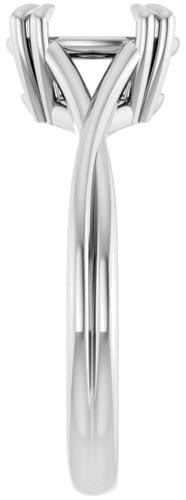 Sužadėtuvių Žiedas „Solitaire“ 585 Baltojo Aukso Oval 9mm x 7mm (4)