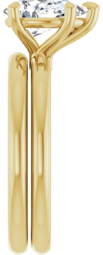 14K Yellow 9x6 mm Pear Solitaire Engagement Ring Mounting (9)