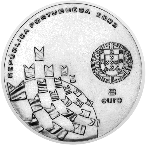 8 Euro Silver Coin, Football, Portugal, 2003 (2)