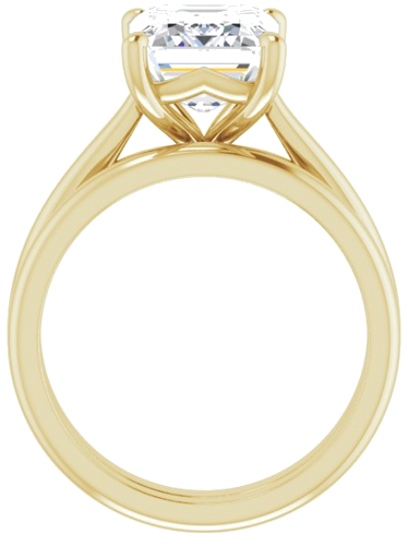 Sužadėtuvių Žiedas „Solitaire“ 585 Geltonojo Aukso Emerald 10mm x 8mm (7)