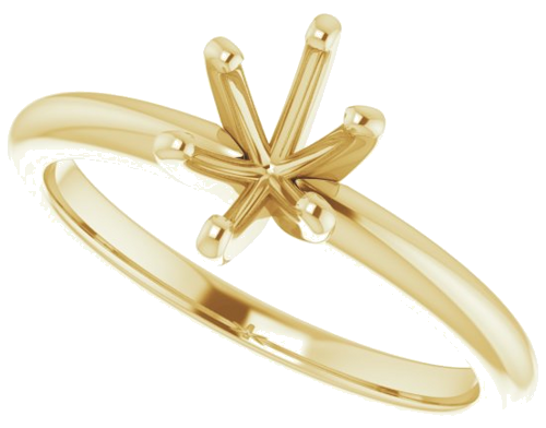 Sužadėtuvių Žiedas „Solitaire“ 585 Geltonojo Aukso Oval 7mm x 5mm (5)