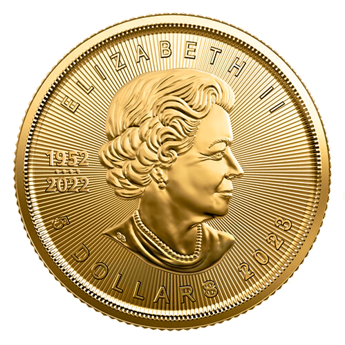 1 oz Kanādas zelta monēta — Kļavas lapa 2022 (2)