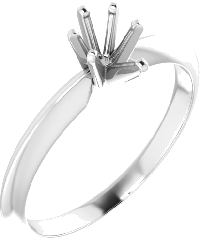 Sužadėtuvių Žiedas „Lightweight Solitaire“ 585 Baltojo Aukso Pear Shape 6mm x 4mm (1)