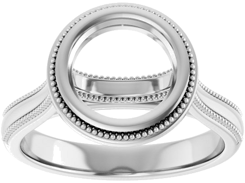 Sužadėtuvių Žiedas „Solitaire“ 585 Baltojo Aukso Round 8.2mm (3)