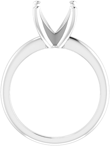 14K White  11x9 mm Oval Solitaire Engagement Ring Mounting (2)