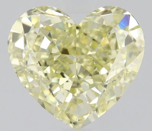 0.9 carat Fancy Light Yellow-VS1 Natūralus Heart Deimantas (1)