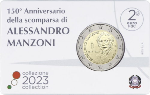 2023 Italy Alessandro Manzoni €2 BU coin on card (4)