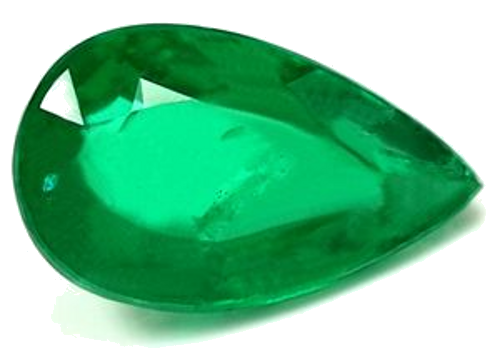 0.79 carat GREEN Pear Smaragdas (1)