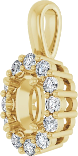 14K Yellow 6x4 mm Oval 1 5 CTW Natural Diamond Semi-Set Pendant (2)