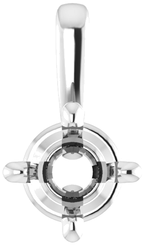 Pakabukas „Solitaire“ 925 Sidabro Round 4.5mm (1)