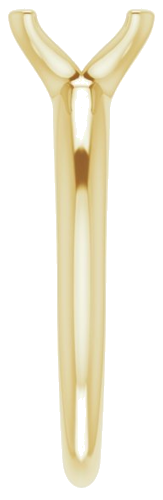 14K Yellow 9x7 mm Oval Solitaire Engagement Ring Mounting (4)