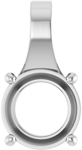 Sterling Silver 9.4 mm Round Pendant Mounting (1)