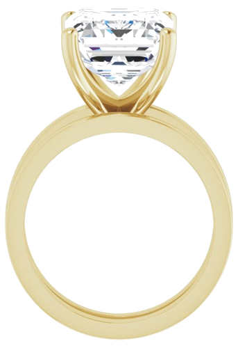 Sužadėtuvių Žiedas „Solitaire“ 585 Geltonojo Aukso Emerald 12mm x 10mm (7)