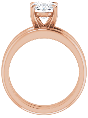 14K Rose 9x7 mm Oval Solitaire Engagement Ring Mounting (7)