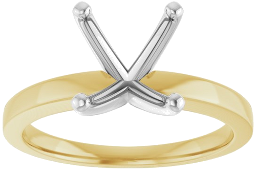 Sužadėtuvių Žiedas „Solitaire“ 585 Baltojo Ir Geltonojo Aukso Oval 10mm x 8mm (3)