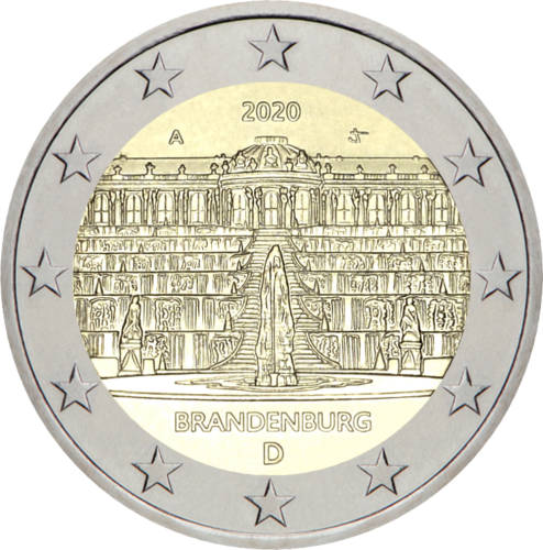 2020 Vokietija Brandenburgas 2 eurų moneta (1)