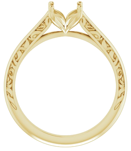 Sužadėtuvių Žiedas „Solitaire“ 585 Geltonojo Aukso Round 6.5mm (2)