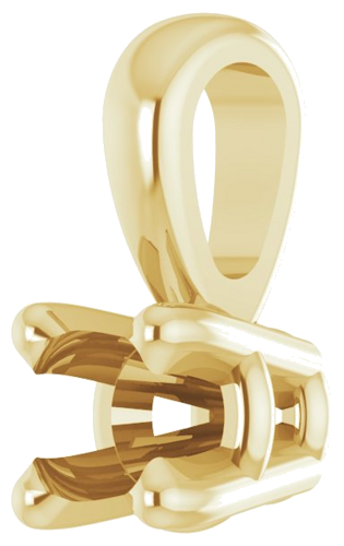 14K Yellow 2.5 mm Round 4-Prong Pendant Mounting (2)