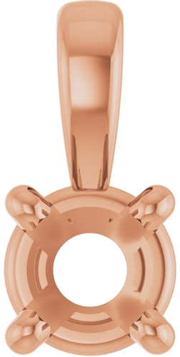 10K Rose 3.5 mm Round 4-Prong Pendant Mounting (1)