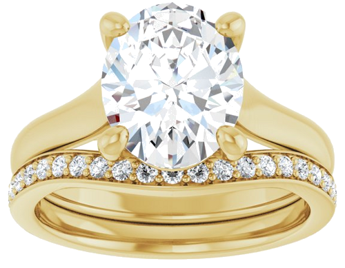 14K Yellow 10x8 mm Oval Solitaire Engagement Ring Mounting (8)