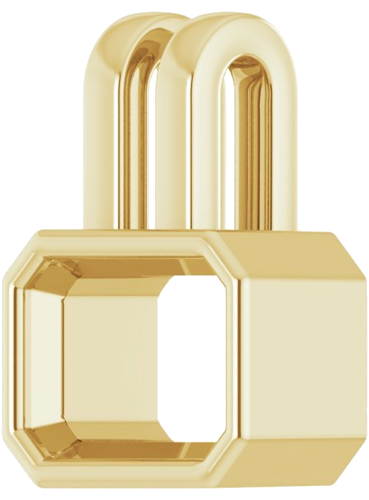 14K Yellow 7x5 mm Emerald Pendant Mounting (2)