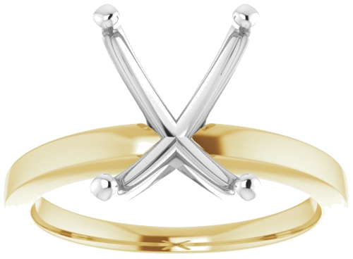 Sužadėtuvių Žiedas „Solitaire“ 585 Baltojo Ir Geltonojo Aukso Emerald 10mm x 8mm (3)