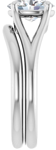 Sužadėtuvių Žiedas „Solitaire“ 585 Baltojo Aukso Oval 8mm x 6mm (9)