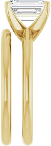 Sužadėtuvių Žiedas „Solitaire“ 585 Geltonojo Aukso Emerald 8mm x 6mm (9)